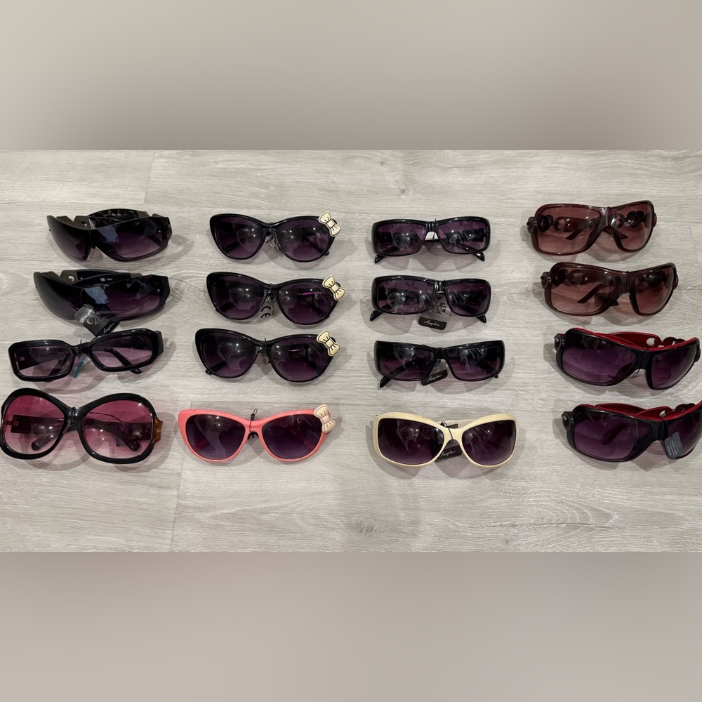 NWT!  Designer Inspired UV Protection Sunglasses cat eye, retro, Y2K - 16 qty